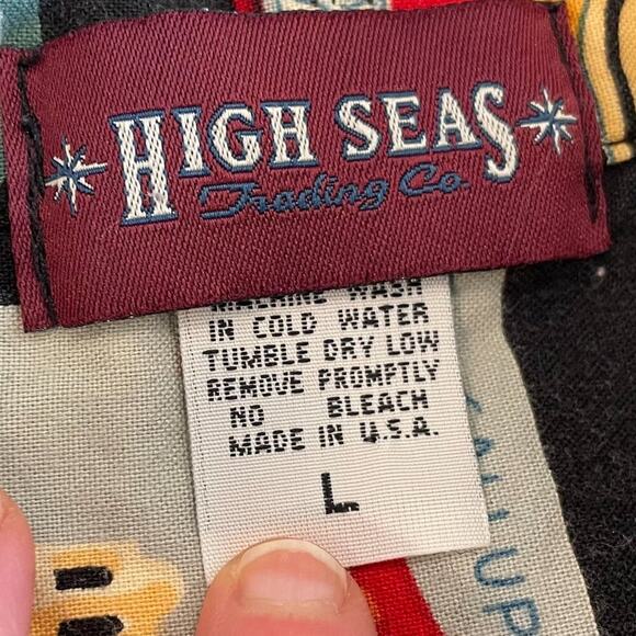 High Seas Trading Co. Route 66 Landmarks Button Down Short Sleeve Hawaiian, L - Picture 10 of 14